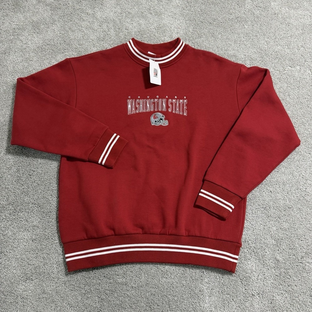Homefield Washington State Cougars Football Sweatshirt Mens‎ M Red Crewneck NWT